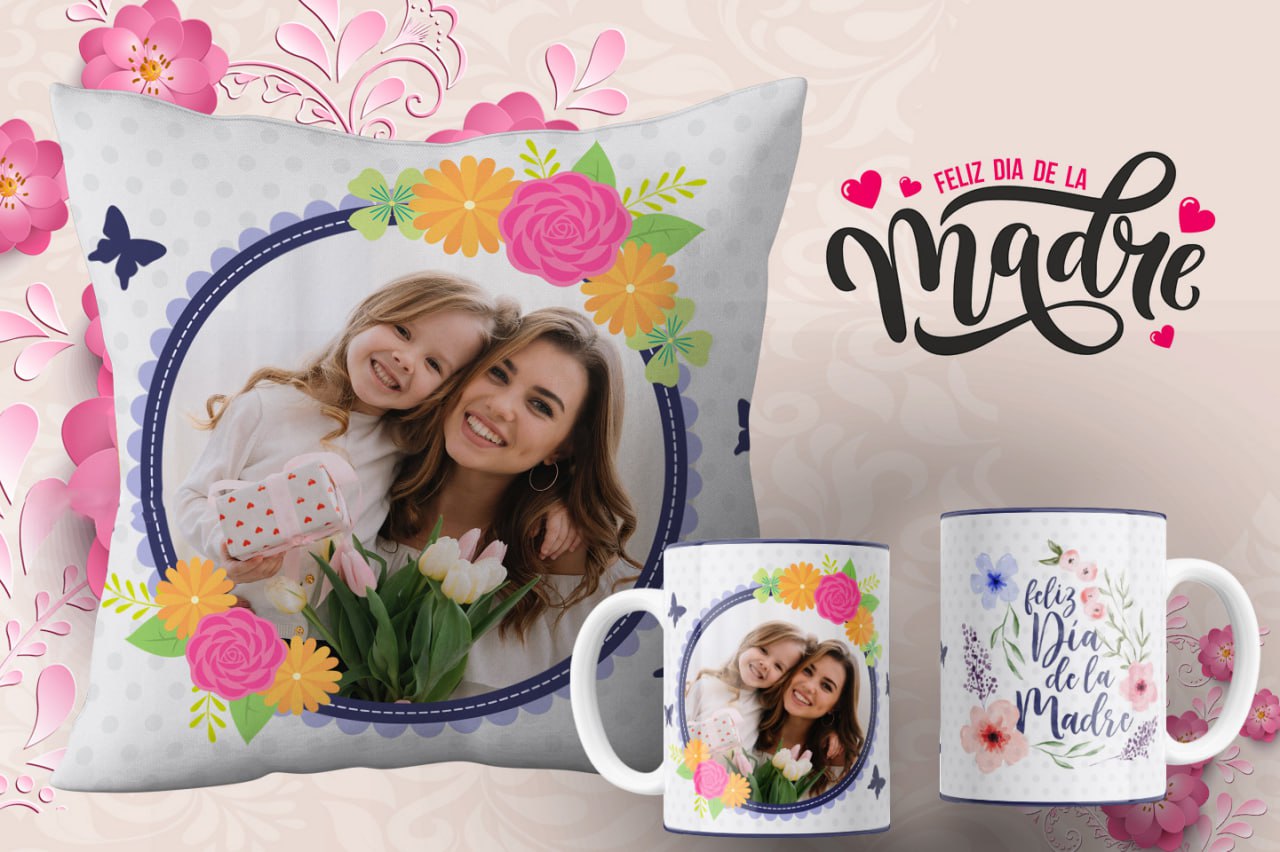 Cojín y taza personalizados